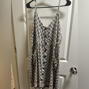 Button front boho dress with pockets